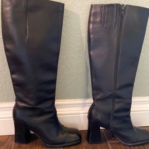 Women’s Black faux leather Boots.